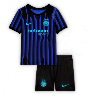 Inter Milan Hjemmebanetrøje Børn 2025-26 Kortærmet (+ Korte bukser)